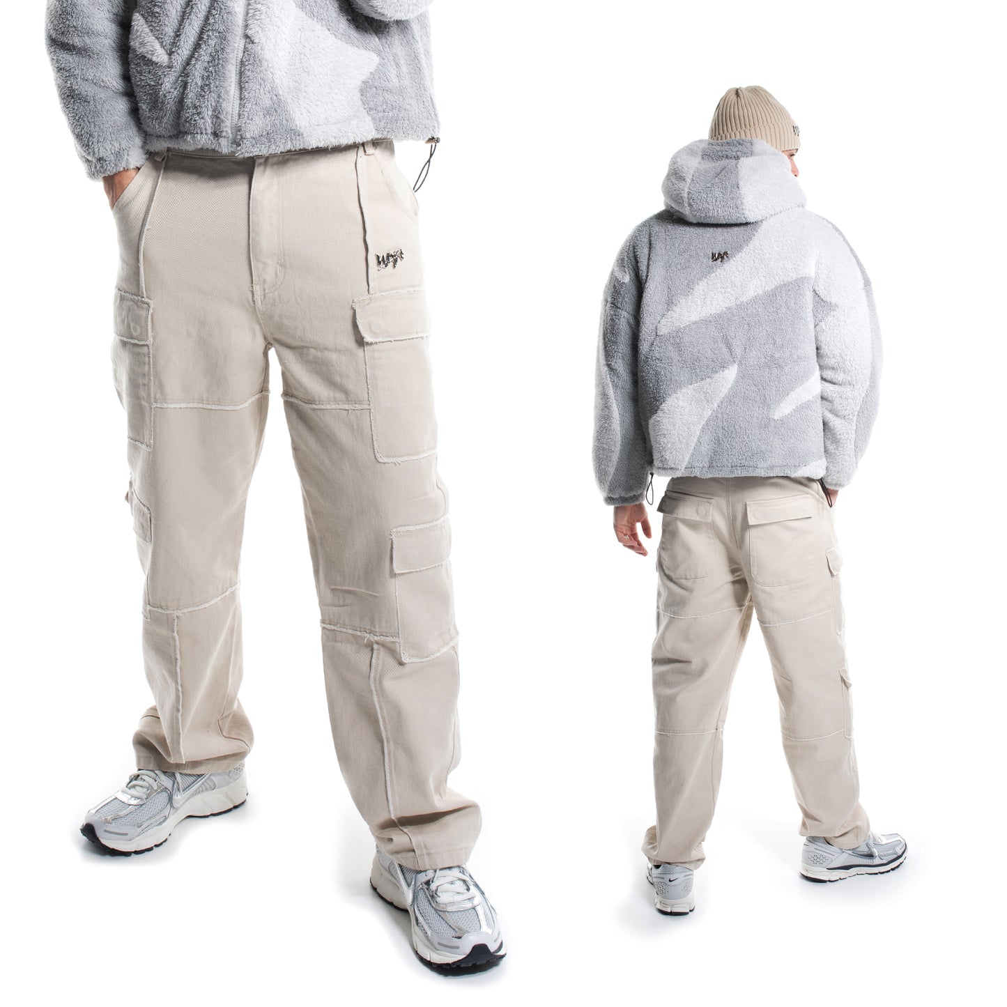 Heavy Cargo Vintage Pants - Beige