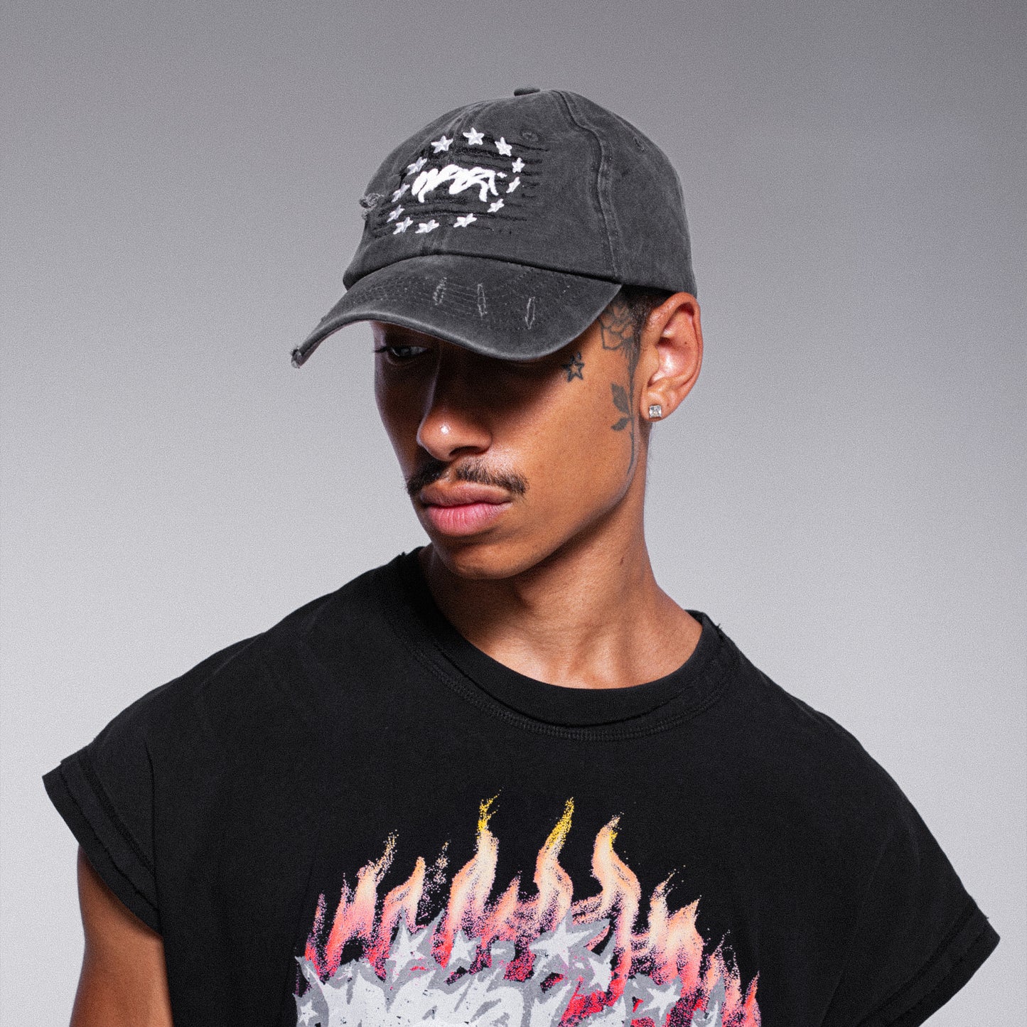 BASEBALL CAP "FLAG" - BLACK