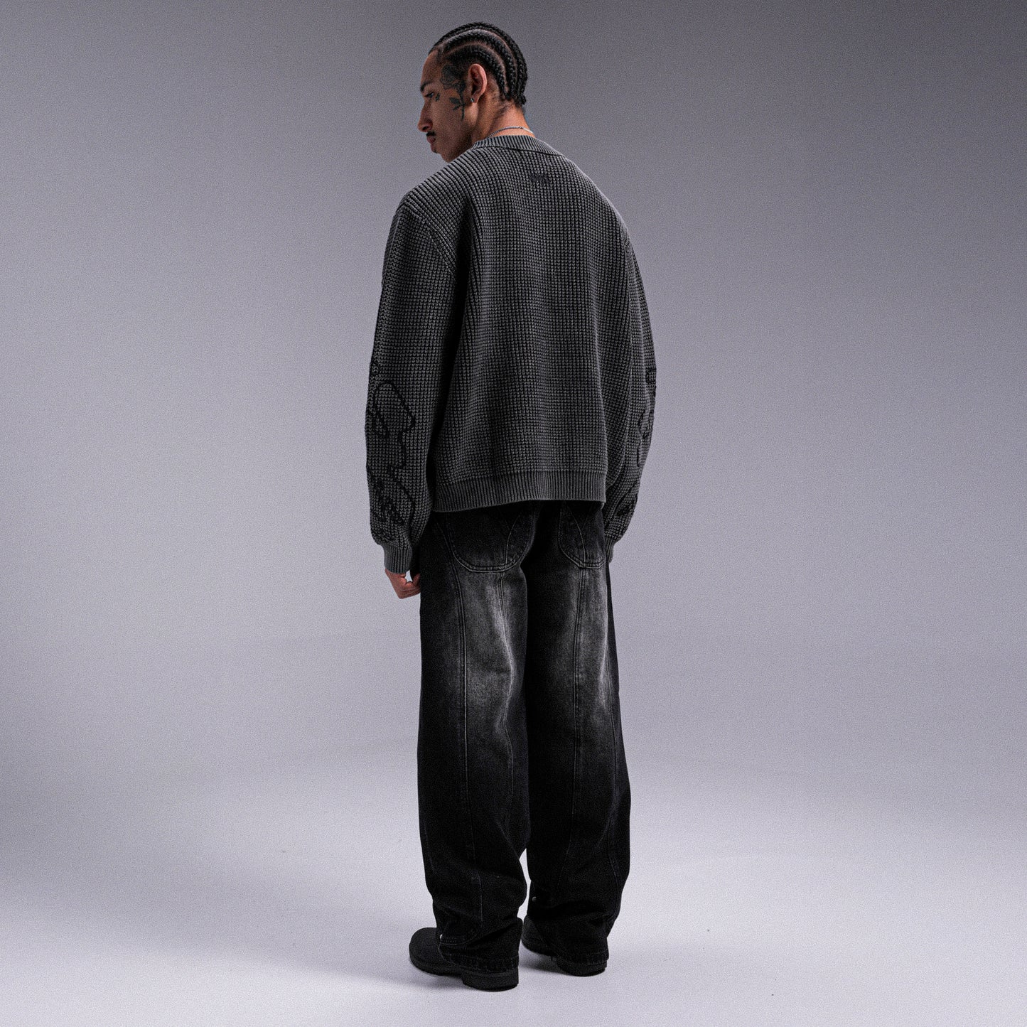 "ARCH" DENIM PANTS WEYZ - Washed Black