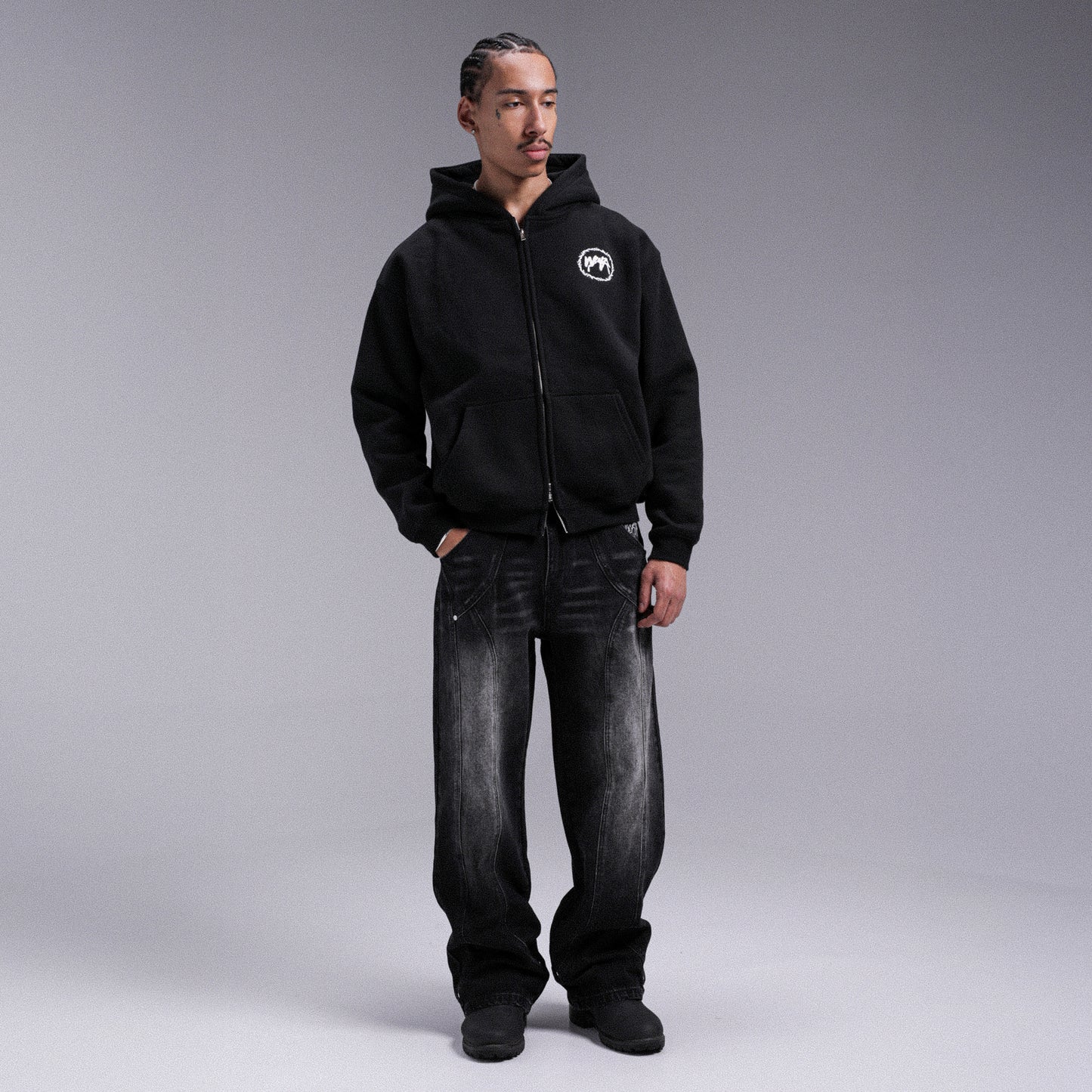 "ARCH" DENIM PANTS WEYZ - Washed Black