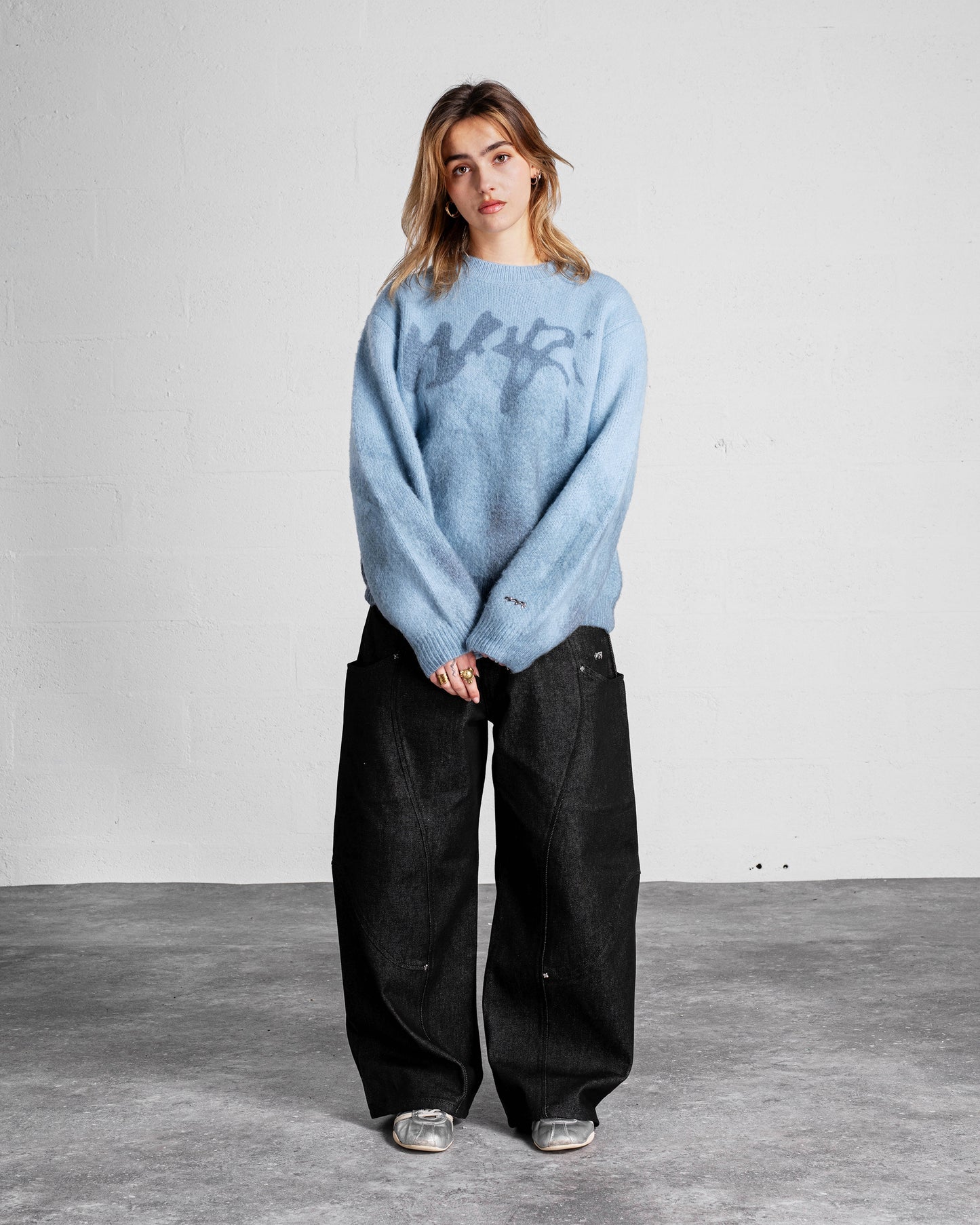 Faded "PUFFY" Knit - Bleu