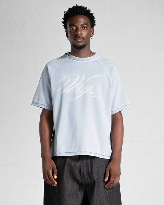 T-SHIRT "FWWL" - BLEU CLAIR
