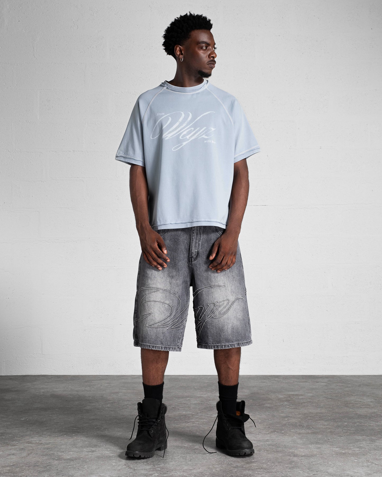 T-SHIRT "FWWL" - BLEU CLAIR