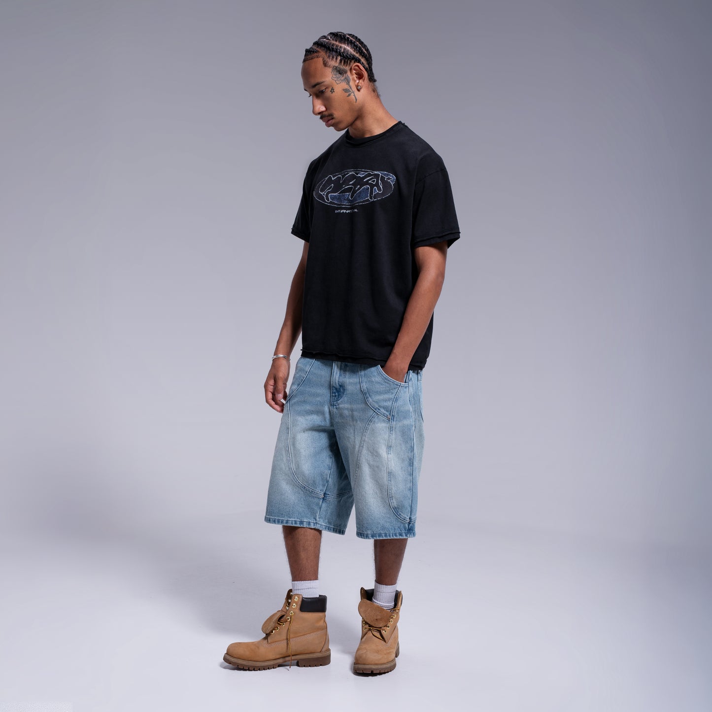 "ARCH" DENIM SHORT WEYZ - WASHED BLUE