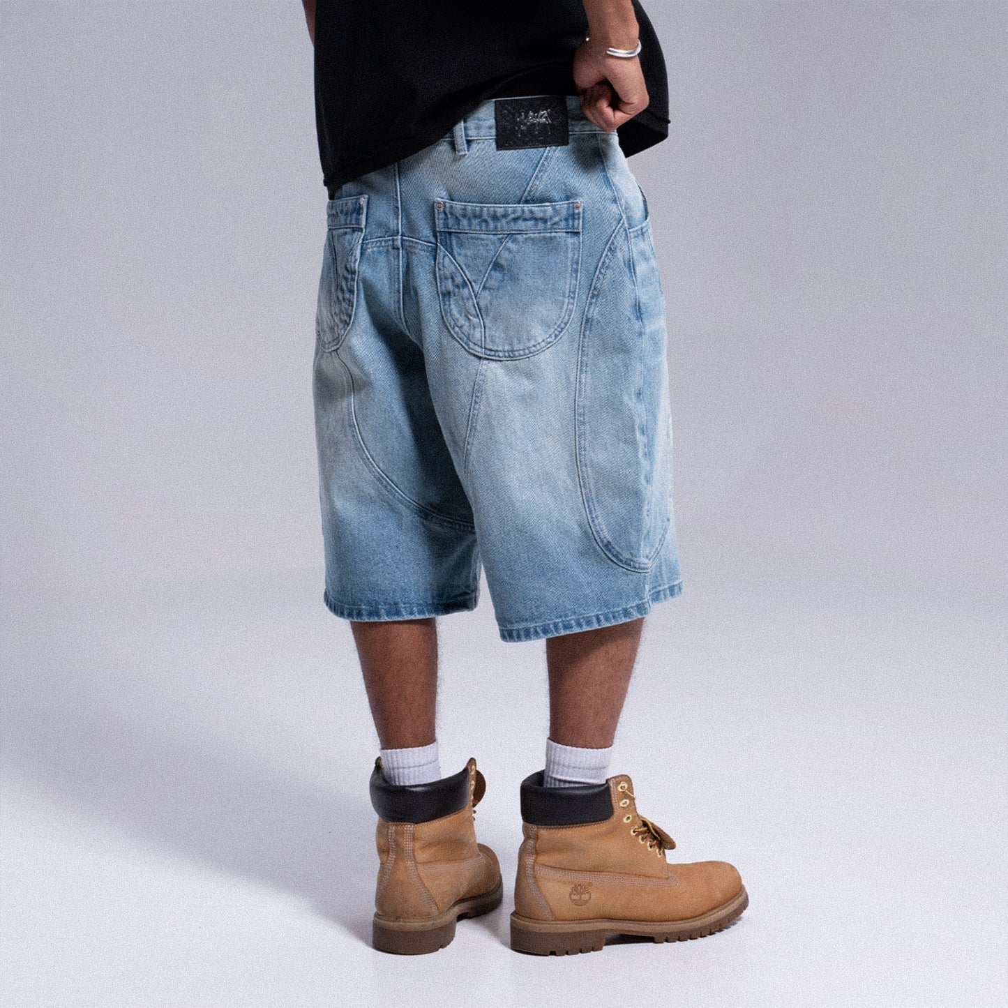 "ARCH" DENIM SHORT WEYZ - WASHED BLUE