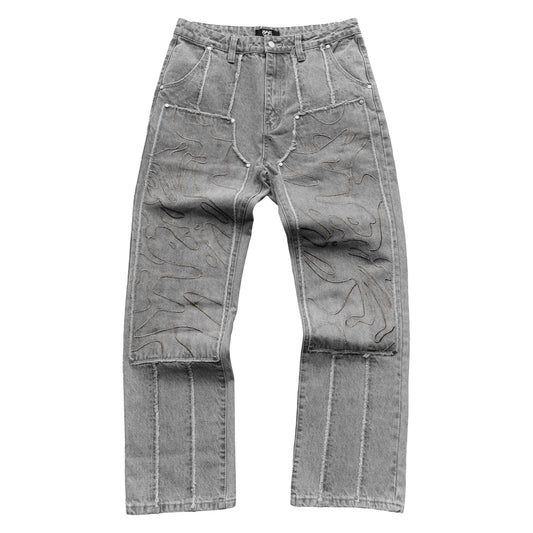 Carpenter Denim Pants - Grey