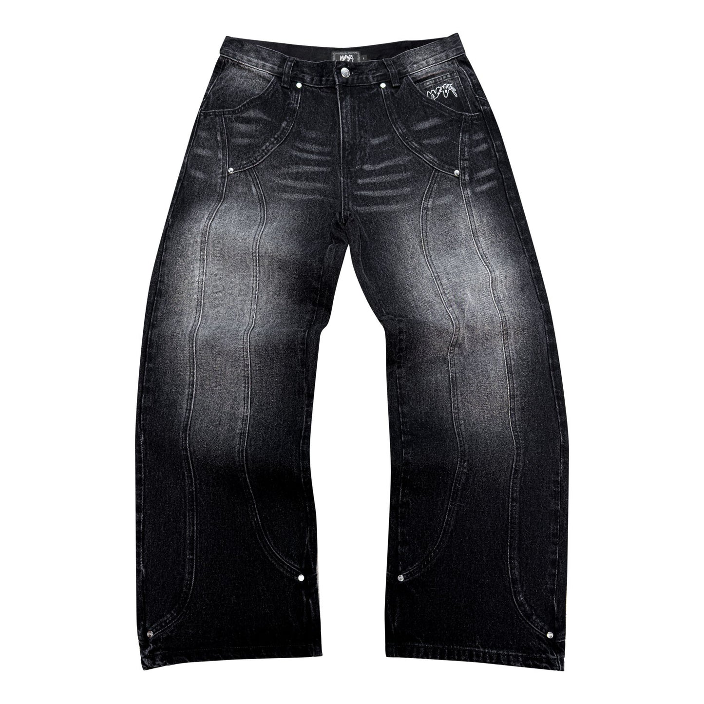 "ARCH" DENIM PANTS WEYZ - Washed Black