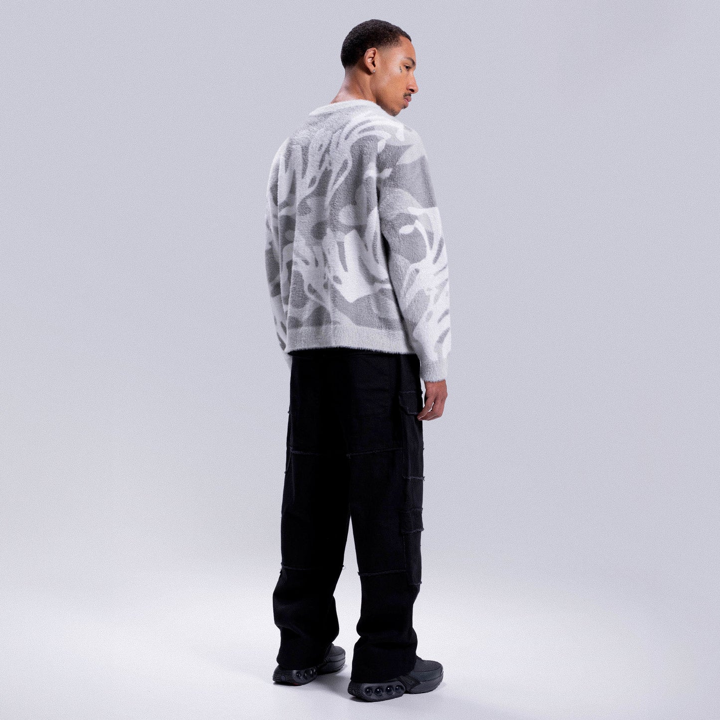 Fluffy Knitwear - Light grey