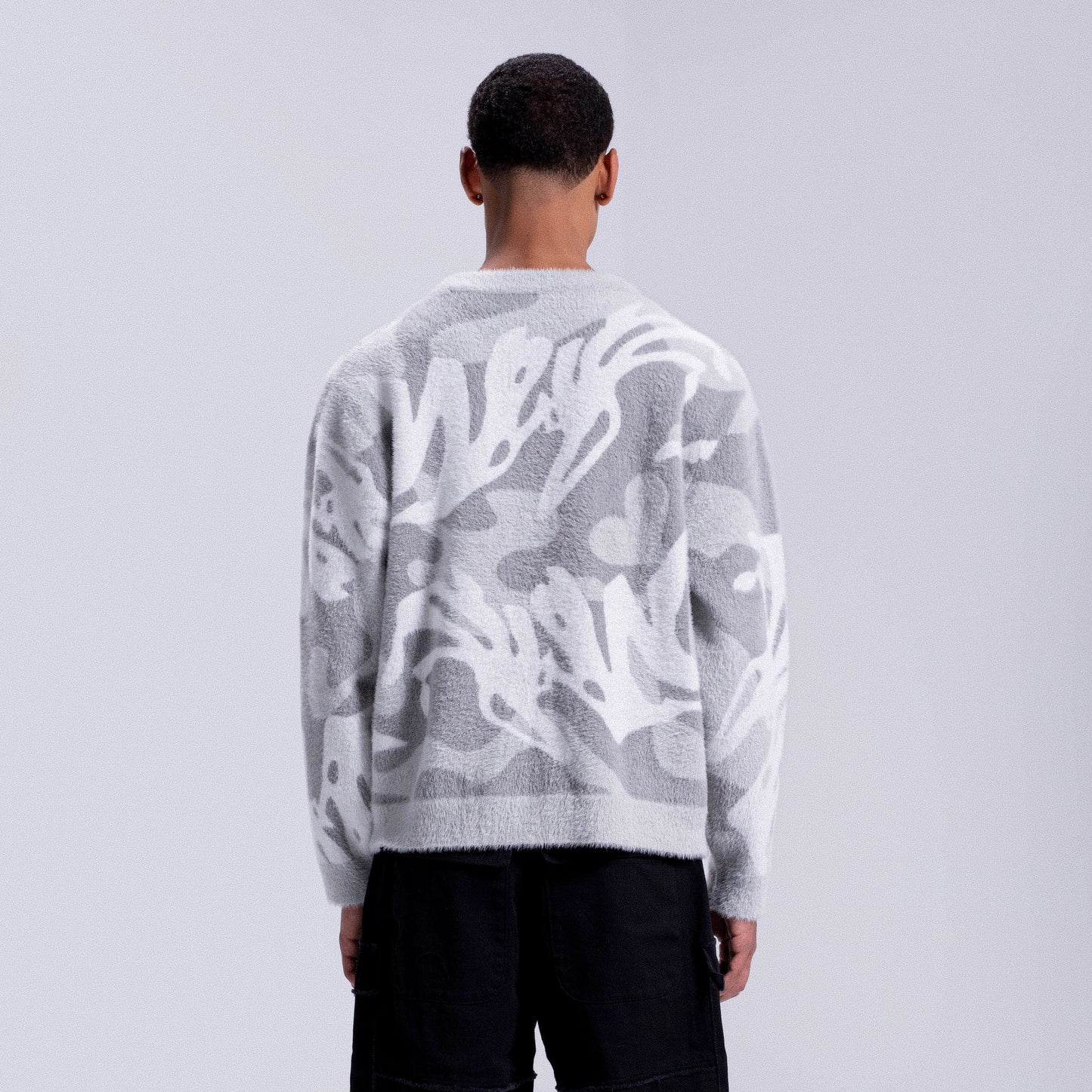 Fluffy Knitwear - Light grey