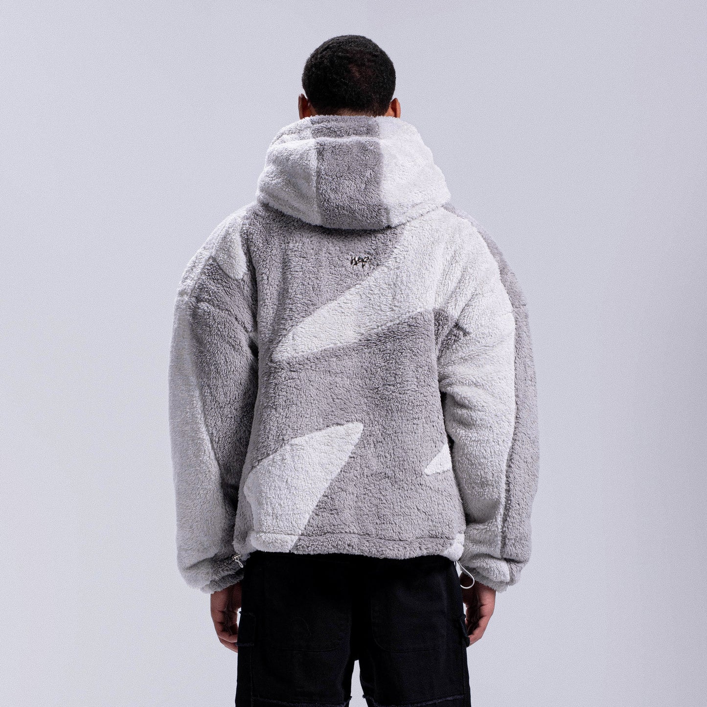 Fluffy Sherpa Jacket - Light Grey