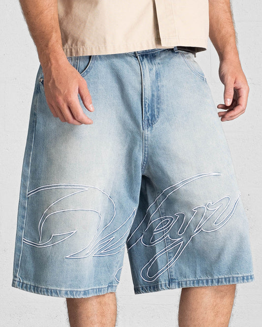 "HERITAGE" Denim Short - Washed Light Blue
