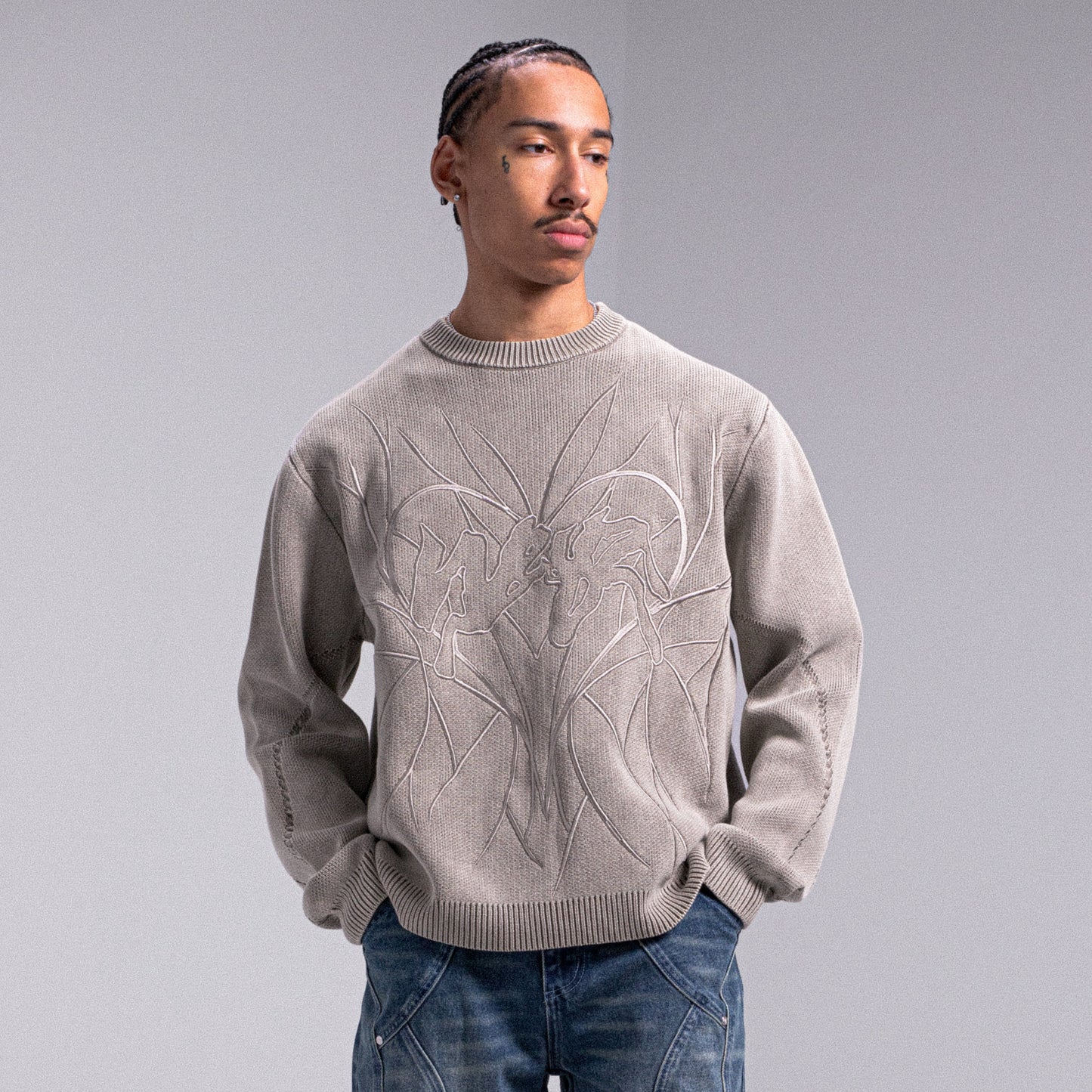 "HEART" KNIT - Beige