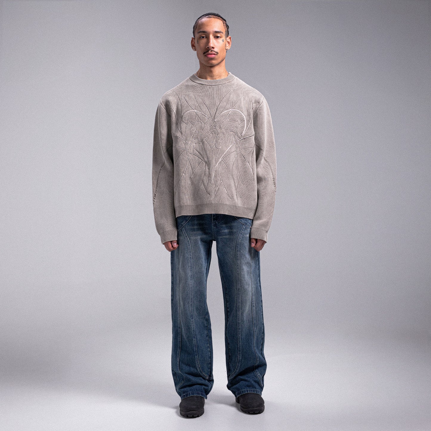 "HEART" KNIT - Beige