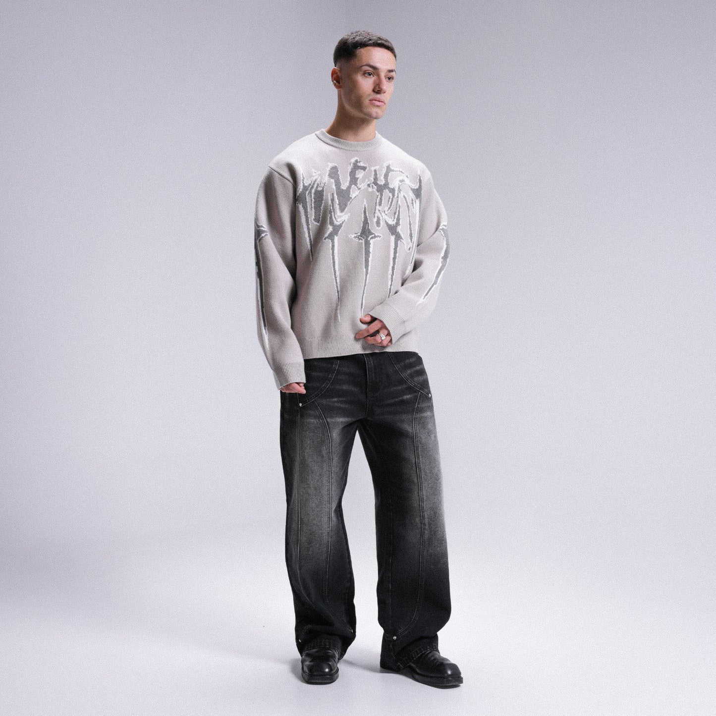 Knitwear "STARS" - Beige
