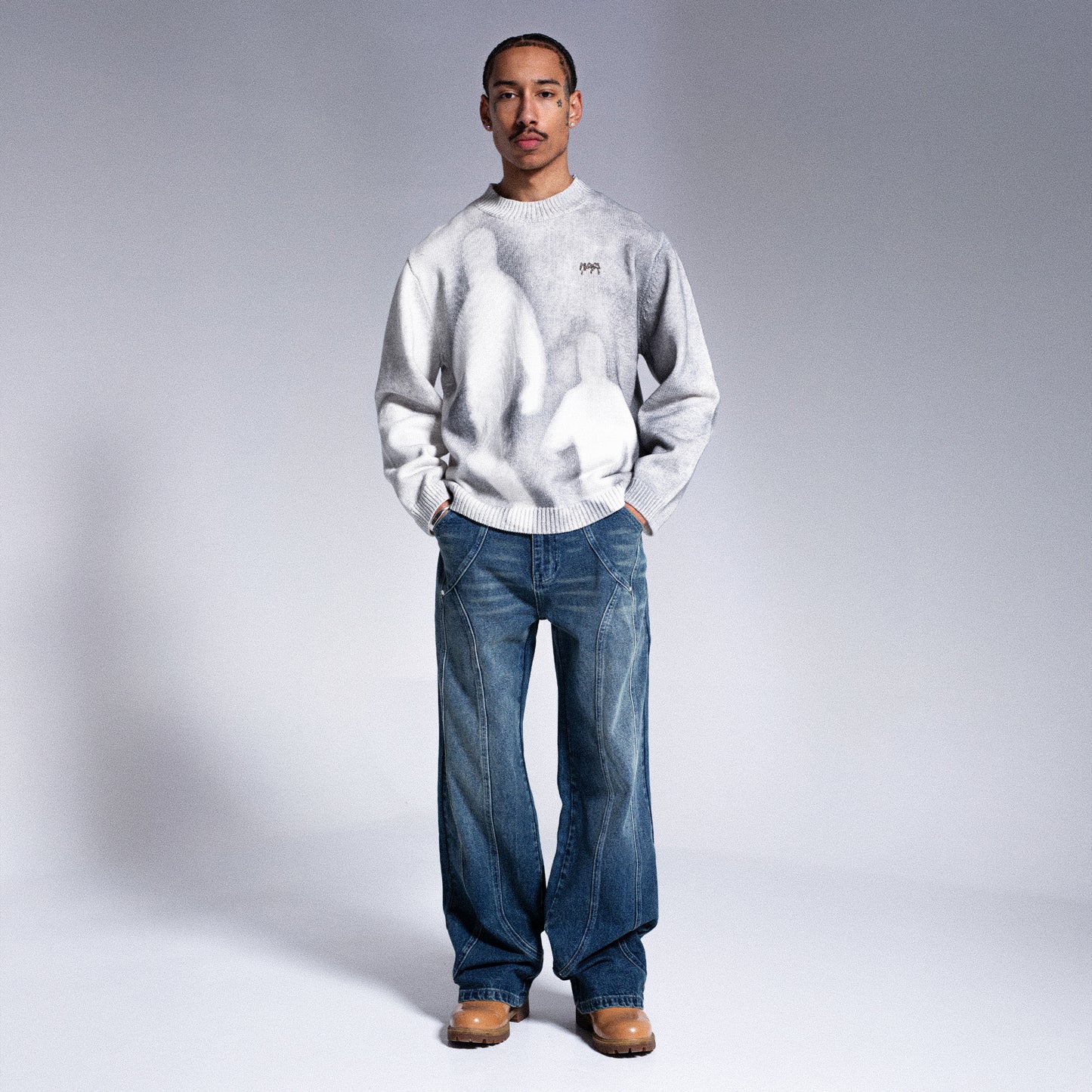 "LEGACY" Knitwear - Light Grey