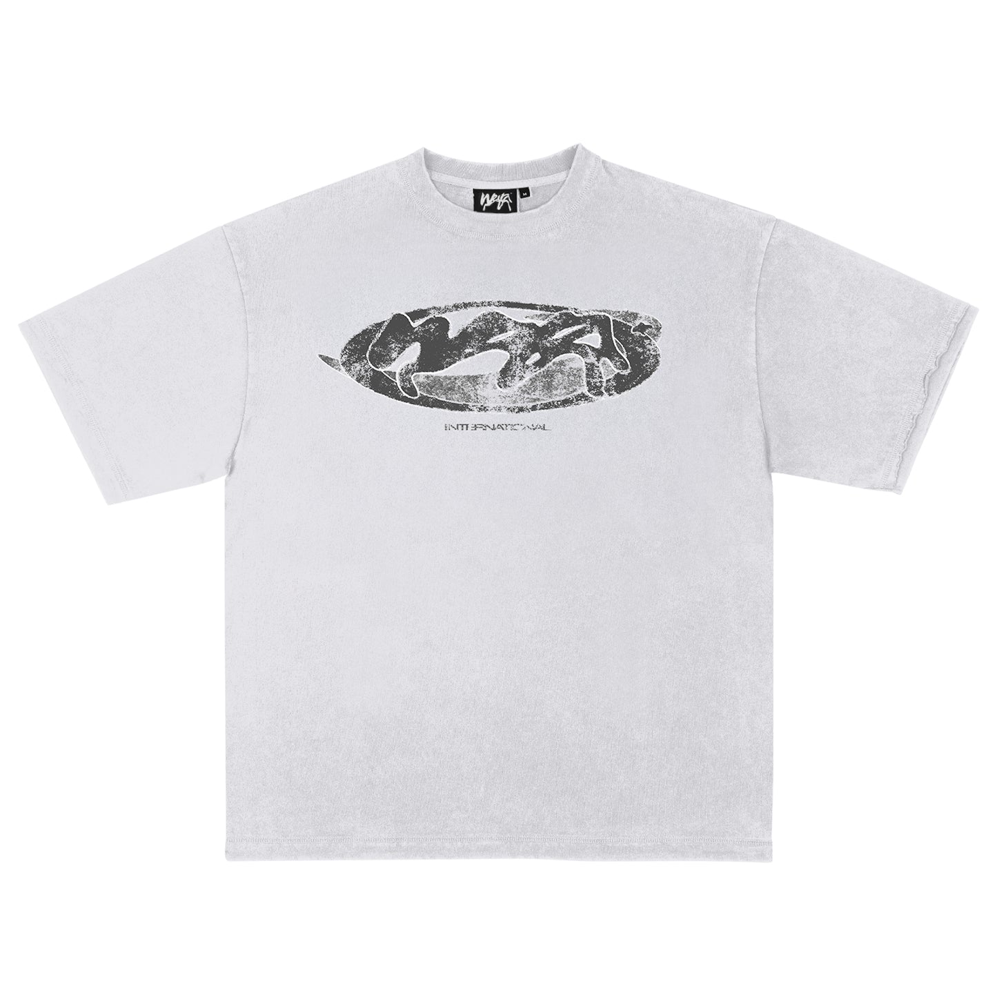 T-SHIRT VINTAGE "INTERNATIONAL" - LIGHT GREY