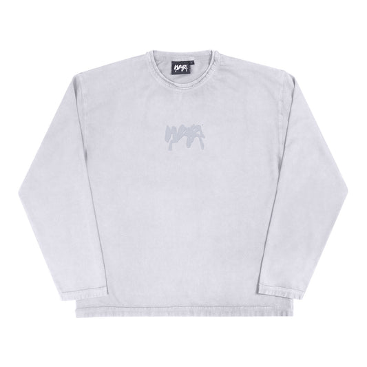 Longsleeve Oversize «Propaganda» - Light grey