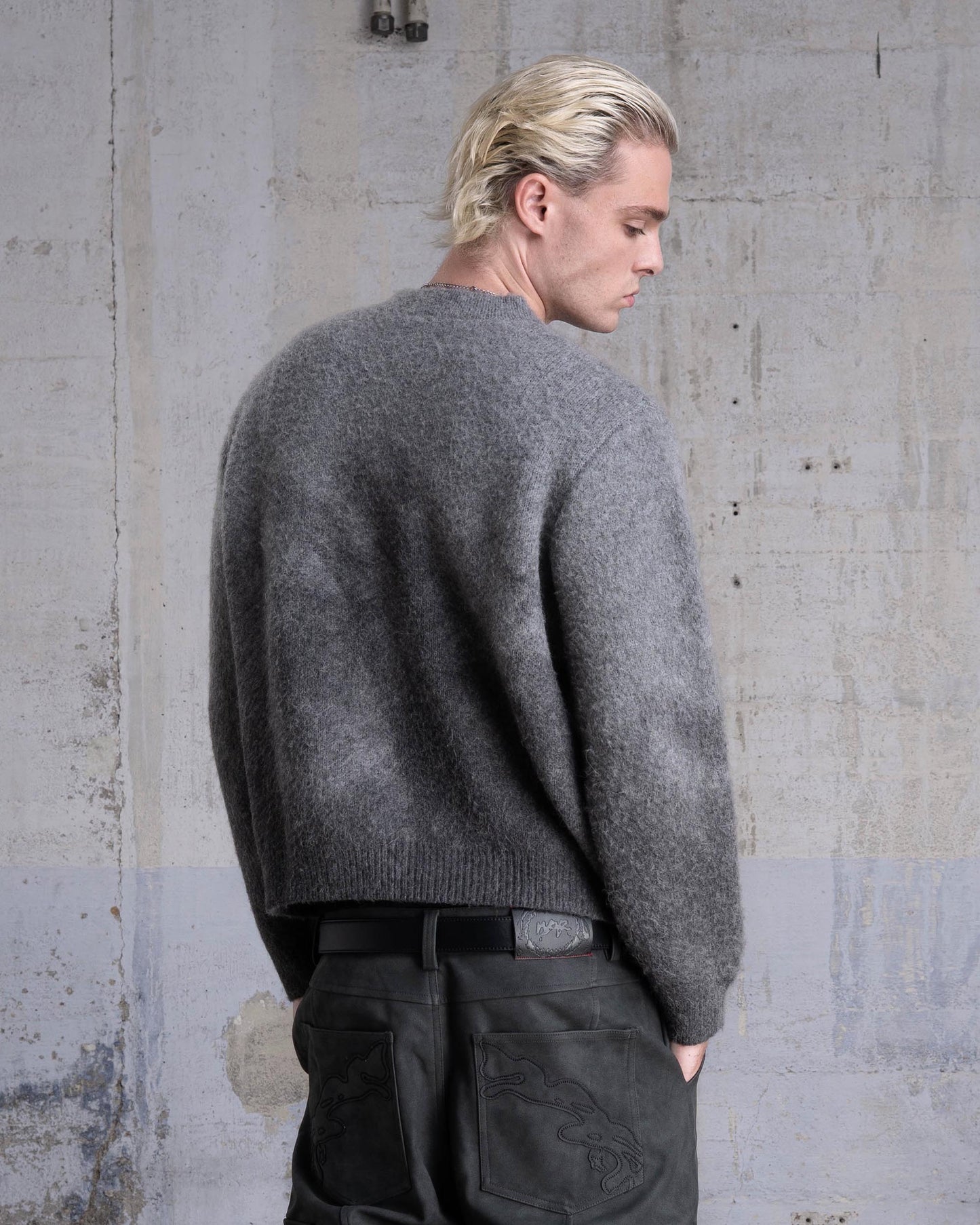 Faded "PUFFY" Knit - Gris foncé