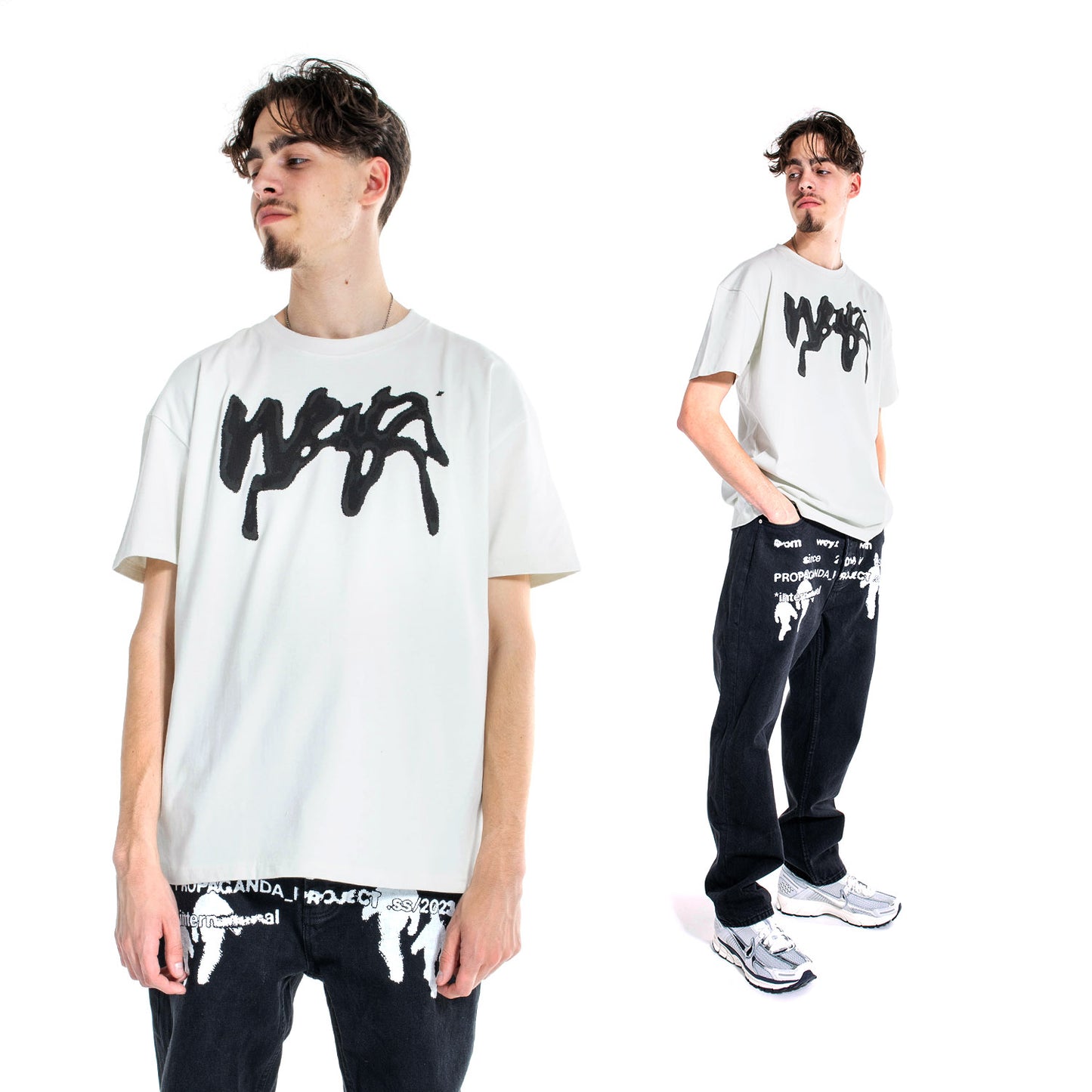  oversized tee-shirt silkscreen graphic print "WEYZ" 260gr 100% cotton.