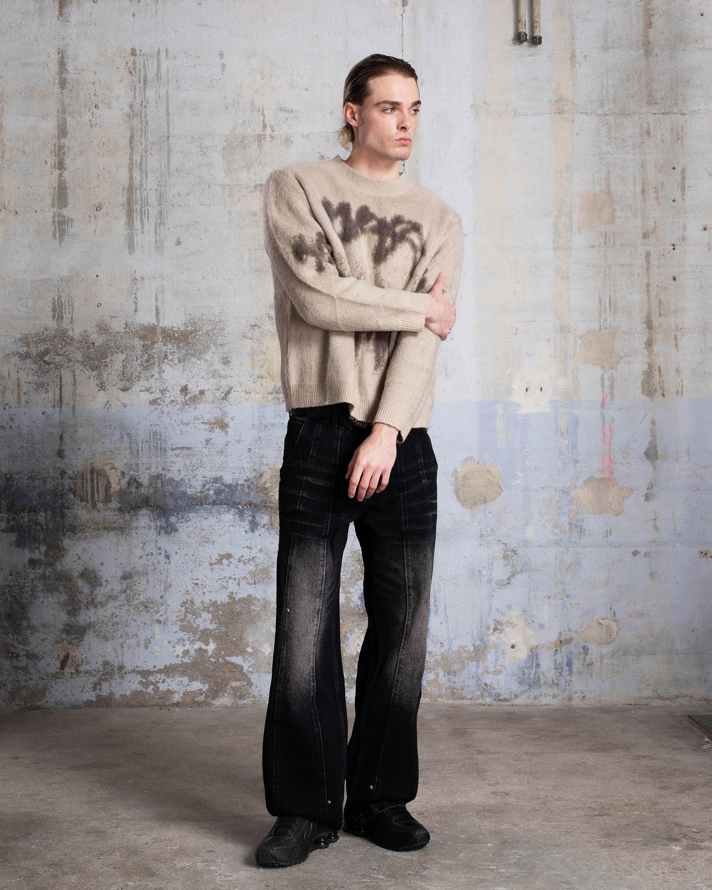 "ULTRA" MOHAIR KNIT - BEIGE