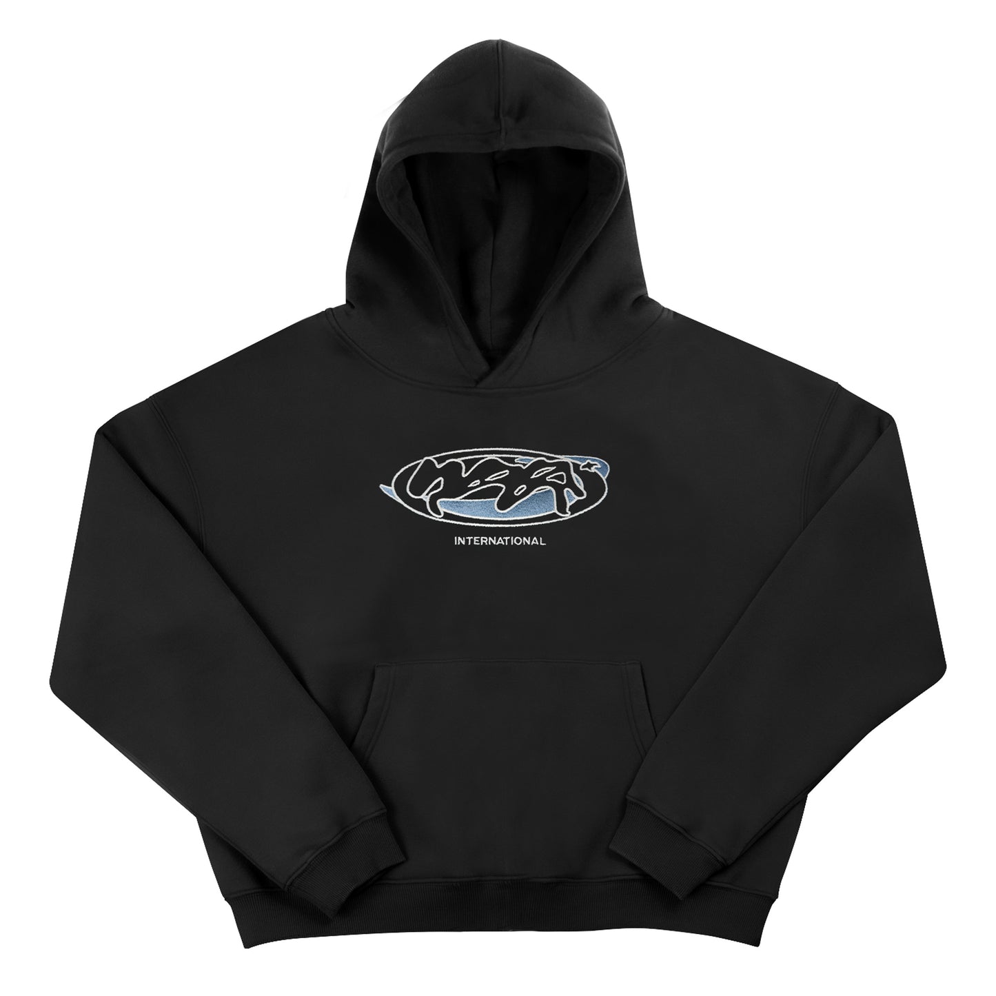 "INTERNATIONAL" Hoodie - Black