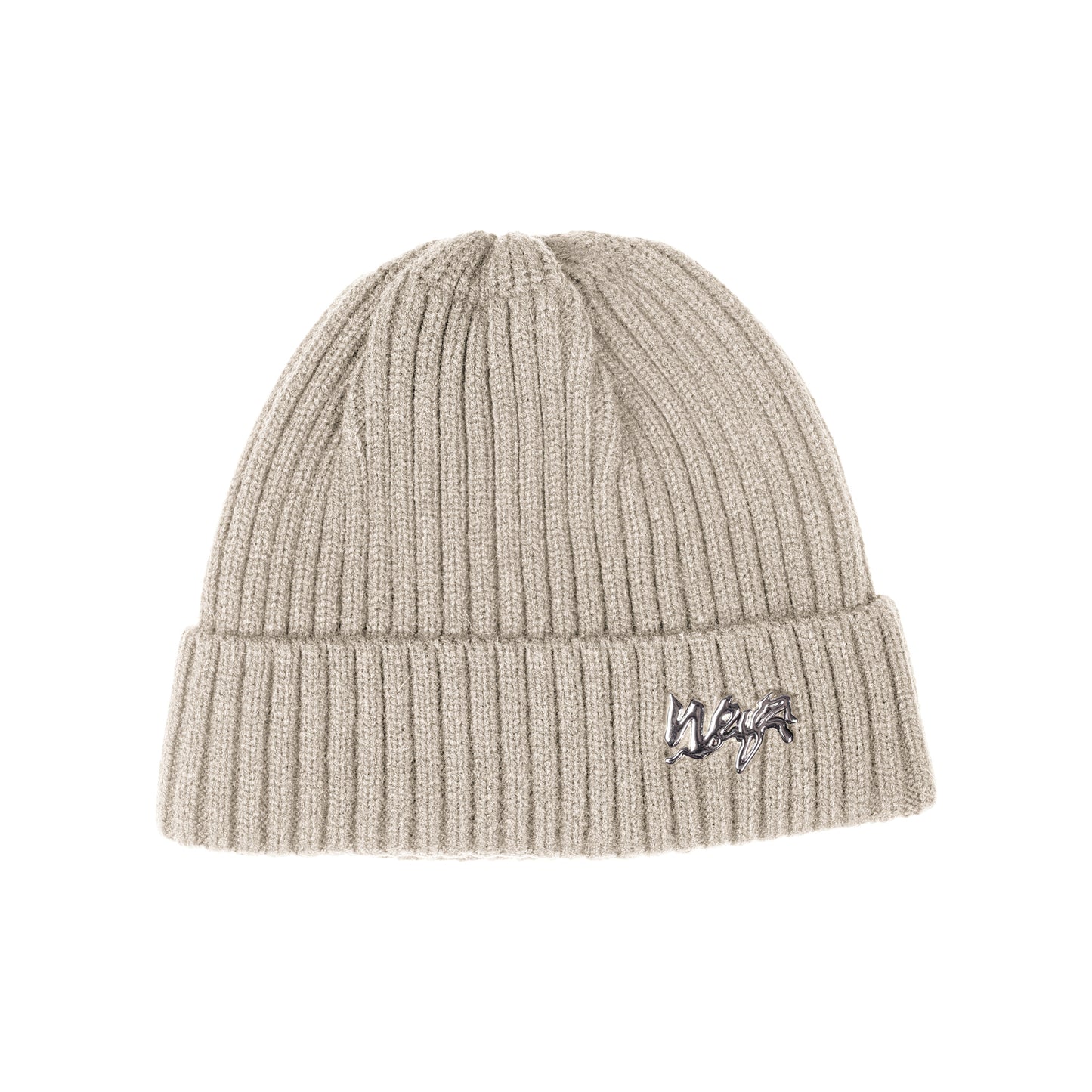 Wavy Beanie Chrome Patch - Beige