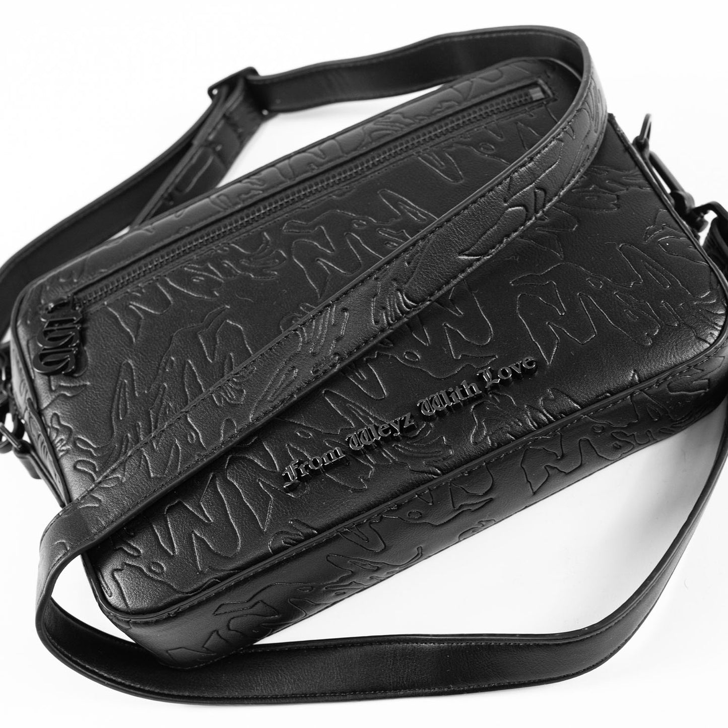 shoulder bag from weyz with love black 50% leather 50% polyester 