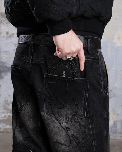PORTEFEUILLE "ABYSSAL" CUIR VEGAN - NOIR