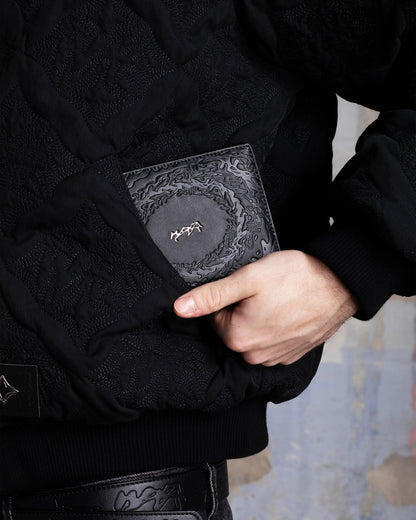 PORTEFEUILLE "ABYSSAL" CUIR VEGAN - NOIR