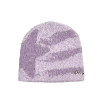 "STARS" HEAVY KNIT BEANIE - PINK
