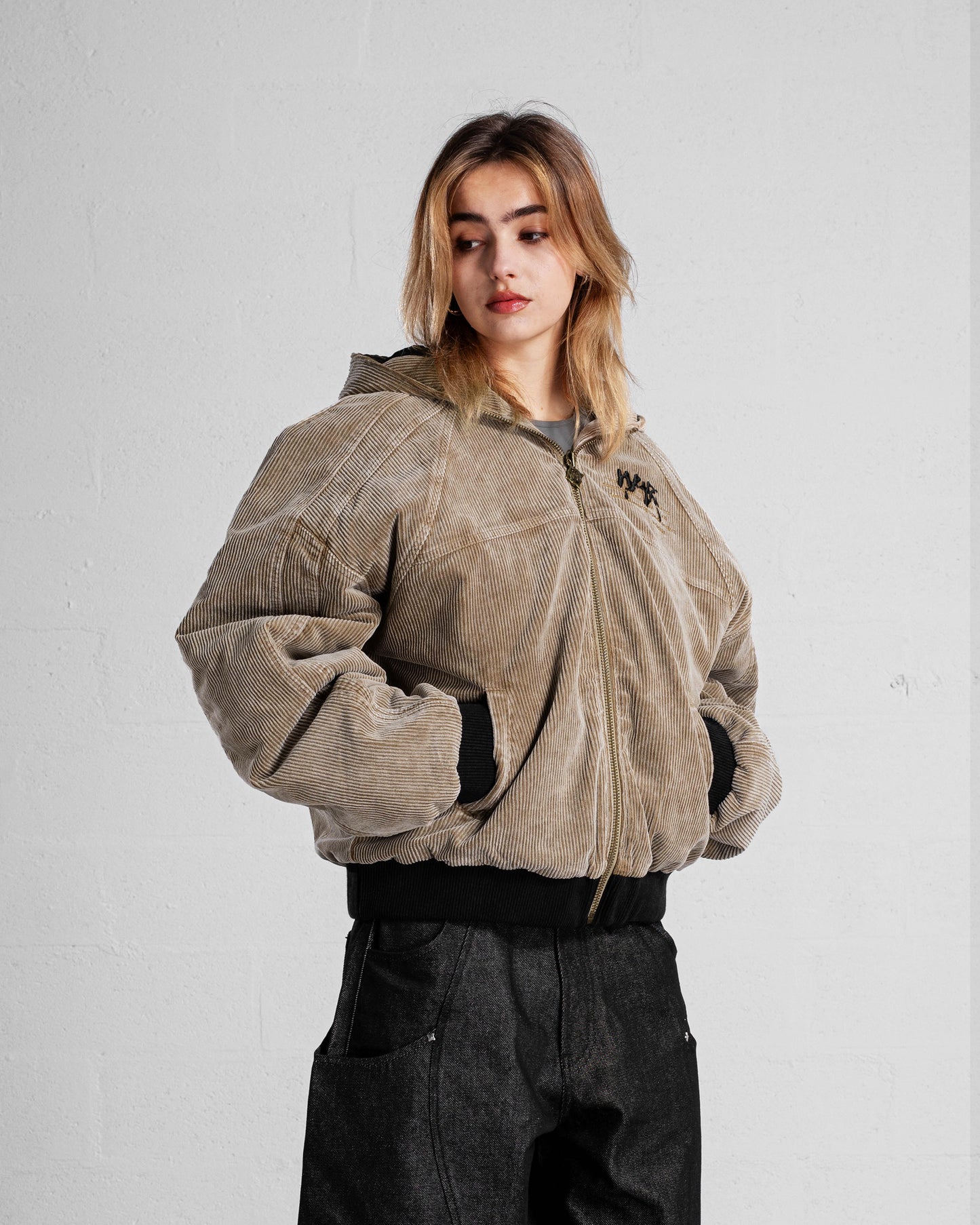 VESTE "FADED" CORDUROY DÉLAVÉ - BEIGE