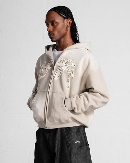 "FADING WEYZ" ZIP HOODIE - BEIGE