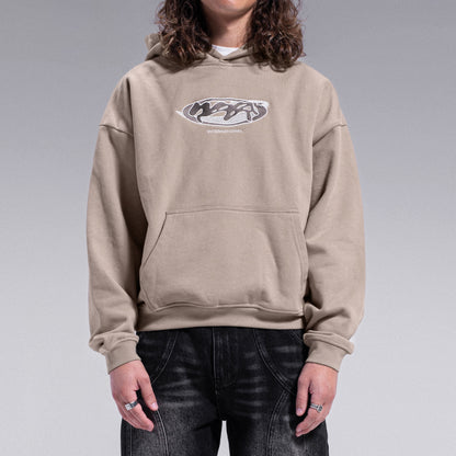 Hoodie brodé "WEYZ CORP" - Beige
