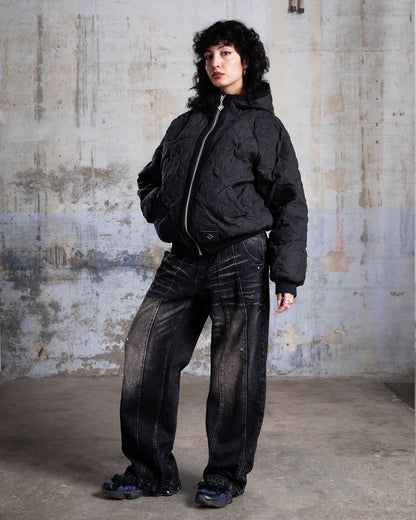 "ABYSSAL" DENIM PANTS - BLACK