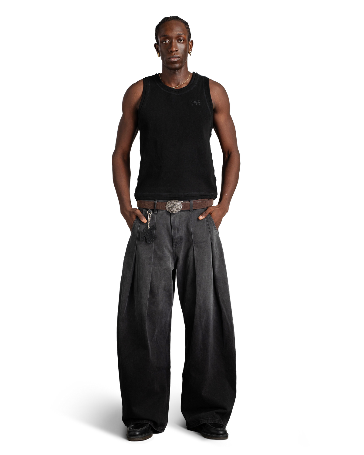 FOLD DENIM PANTS “CAVALRY”