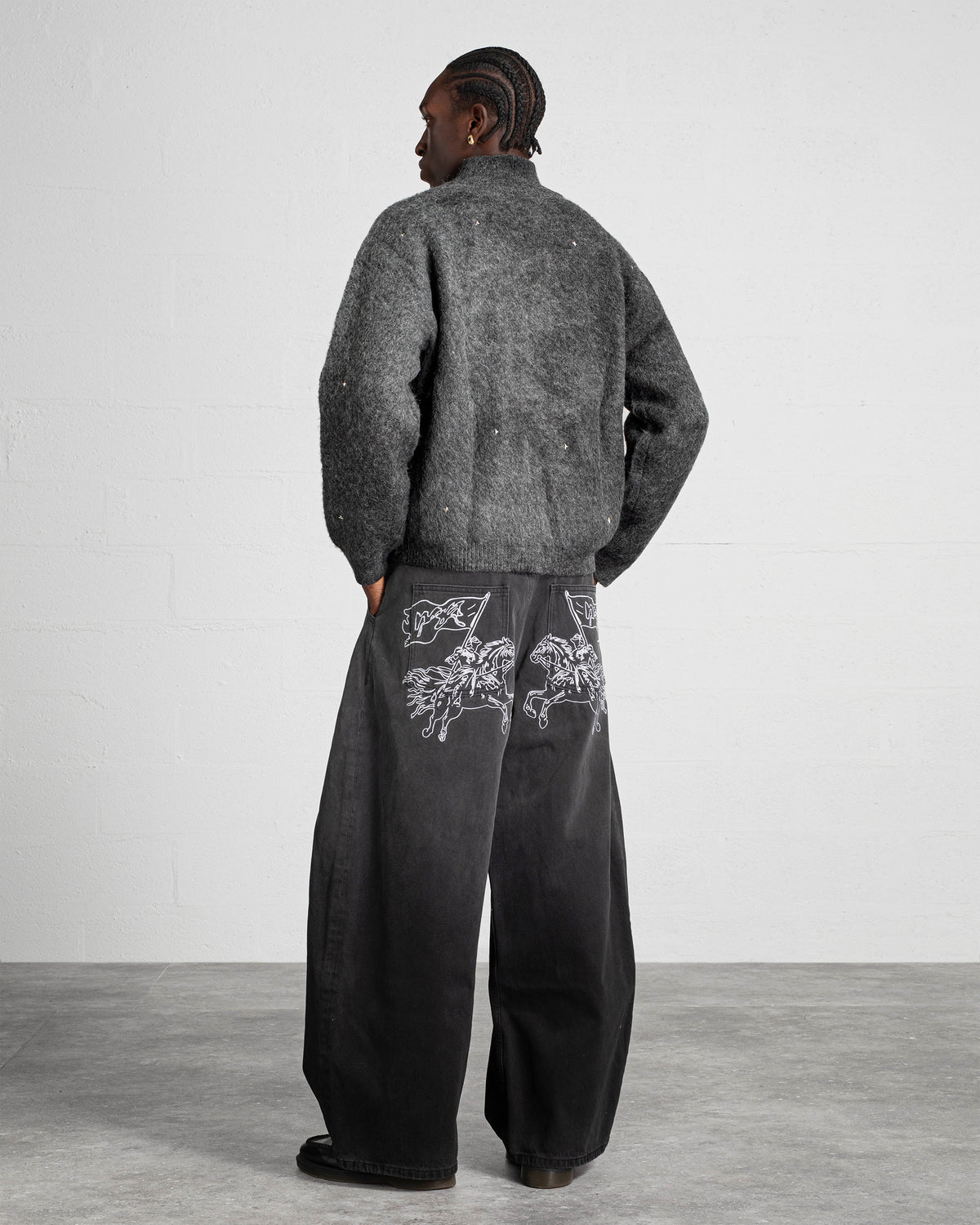 CARDIGAN MOHAIR À ZIP "MOONLIGHT" - GRIS FONCÉ