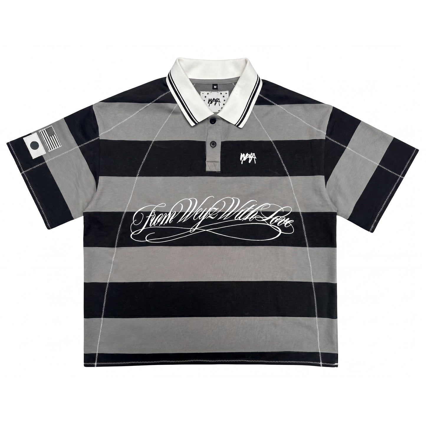 "FWWL" Polo - Black & Grey