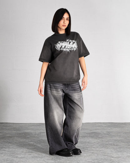 T-shirt “SPIKES” - Faded Black