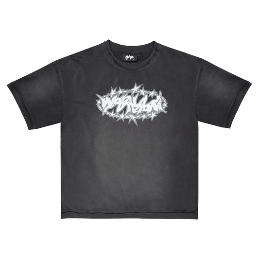 T-shirt “SPIKES” - Faded Black