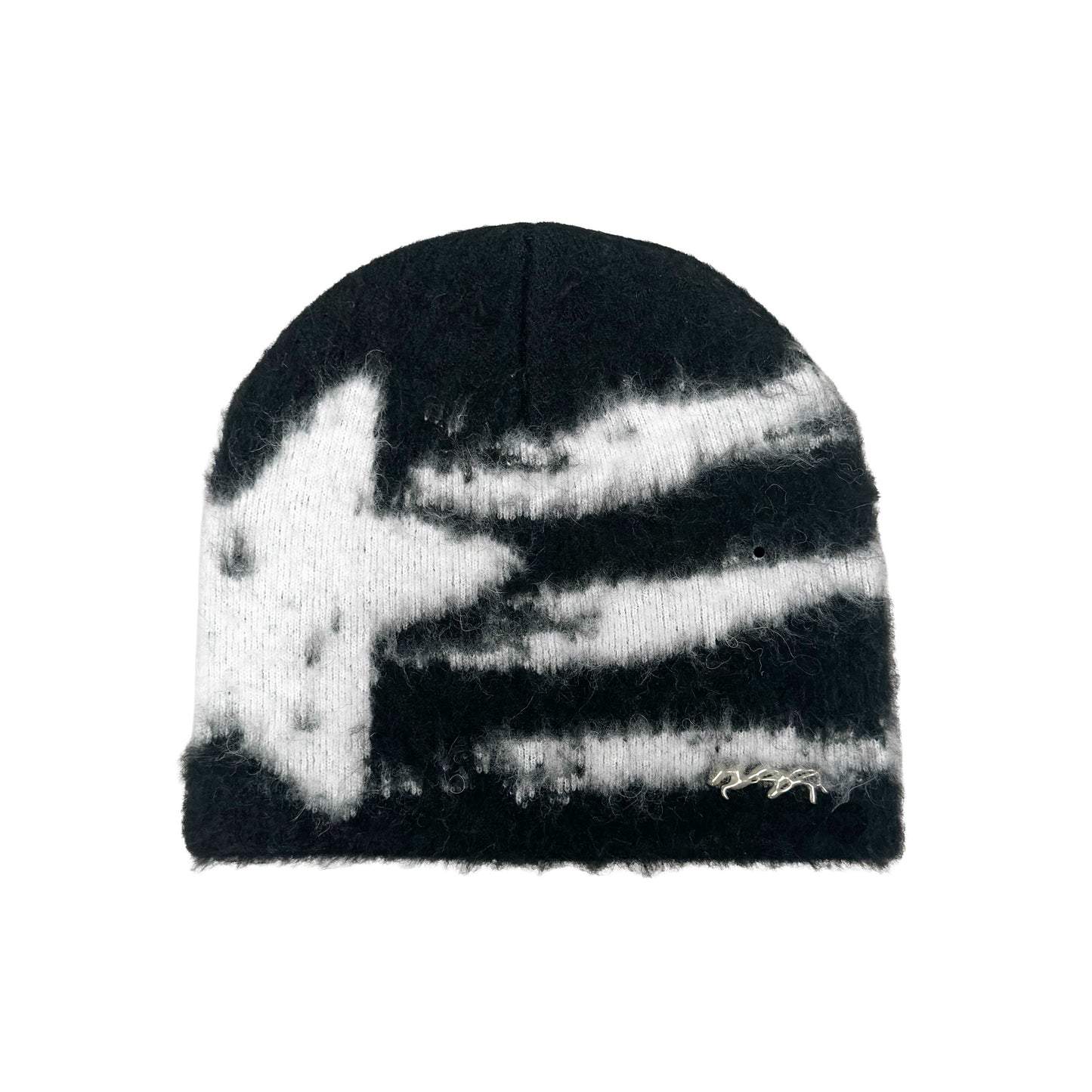 BONNET EN MAILLE ÉPAISSE « STARS » - NOIR