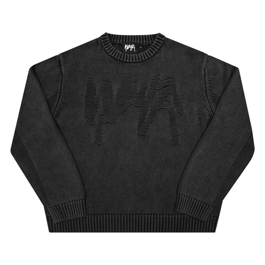 Knitwear "WAFFLE" Logo Weyz - Black