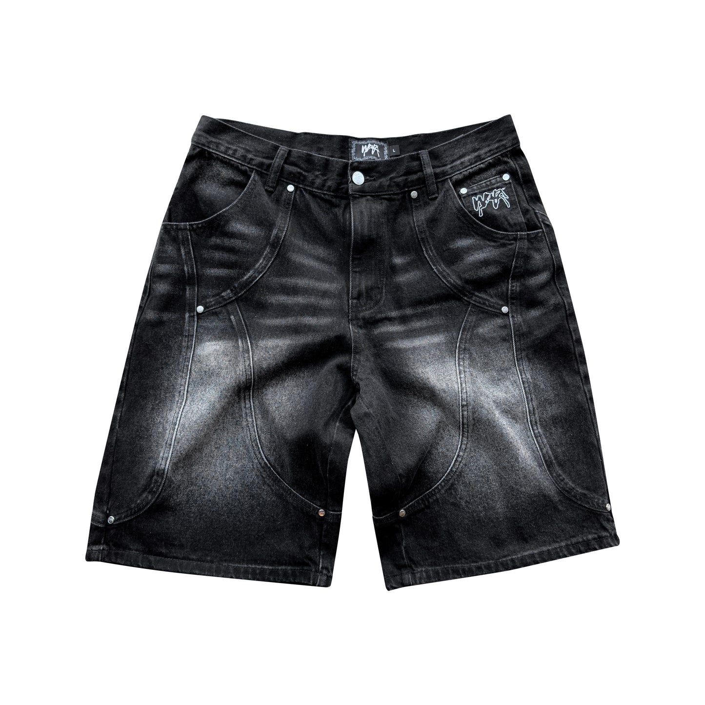 "ARCH" DENIM SHORT WEYZ - WASHED BLACK