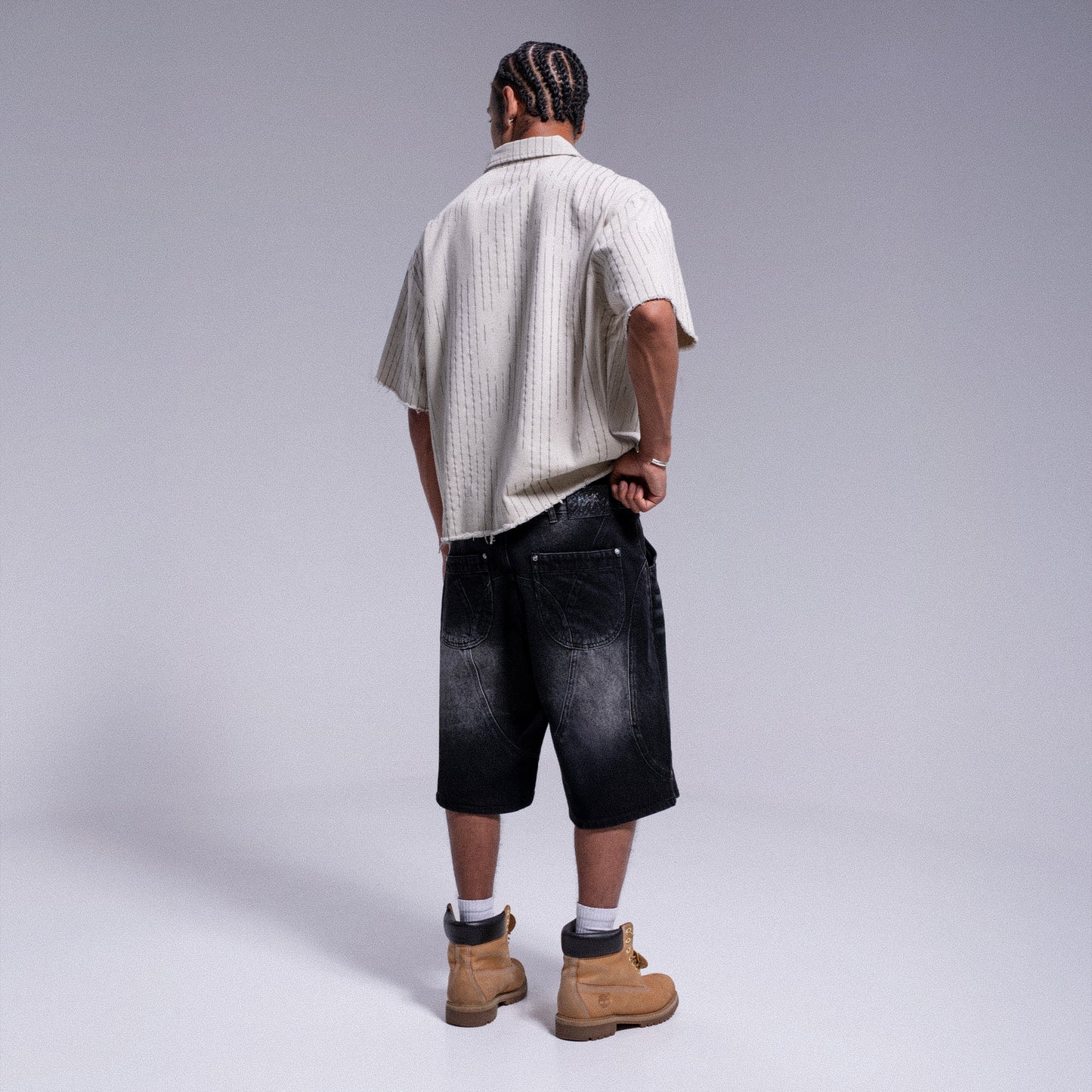 "ARCH" DENIM SHORT WEYZ - WASHED BLACK