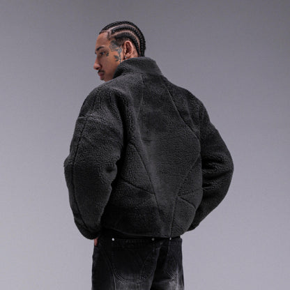 "MOON" Sherpa Jacket - Fade Black