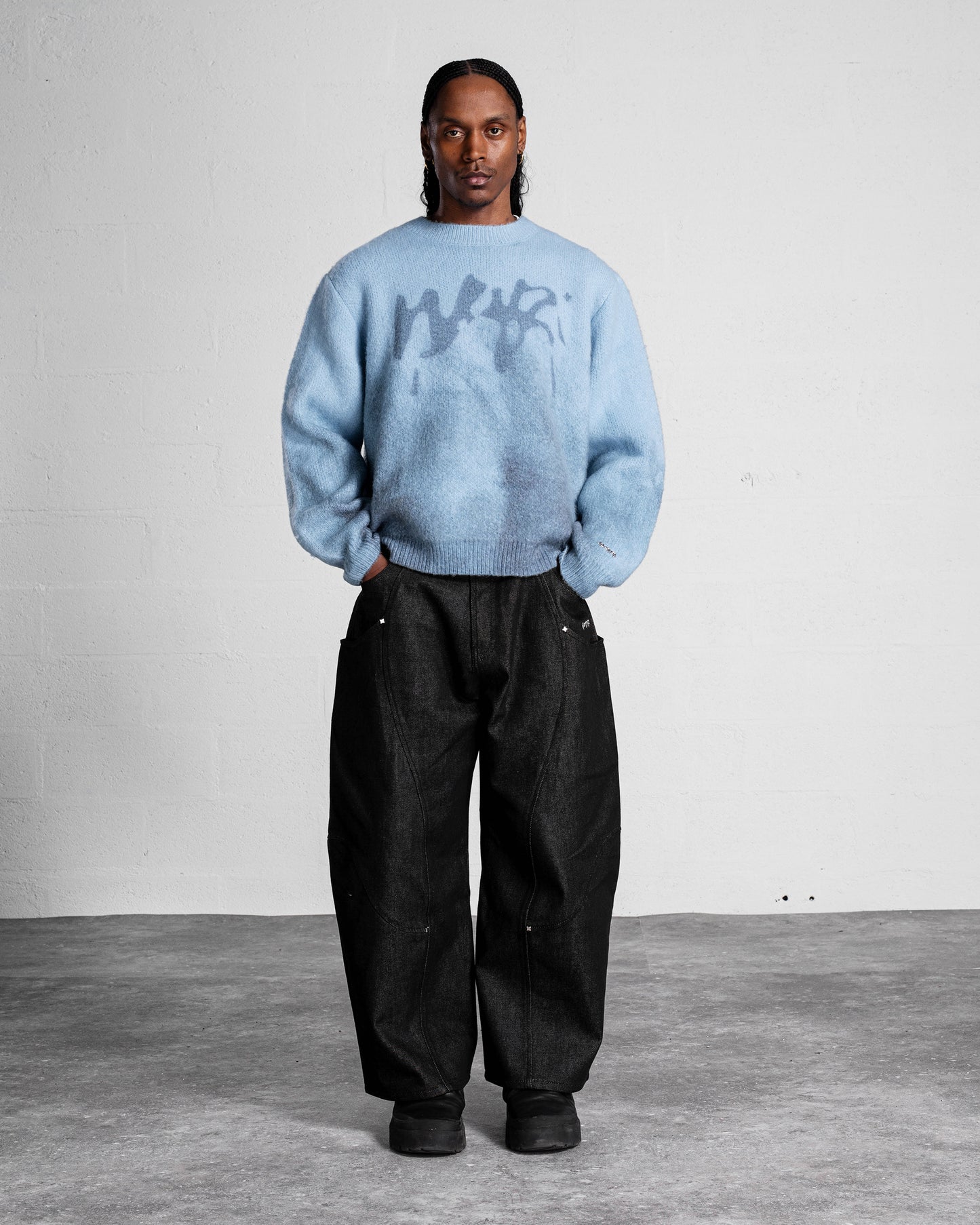 Faded "PUFFY" Knit - Bleu