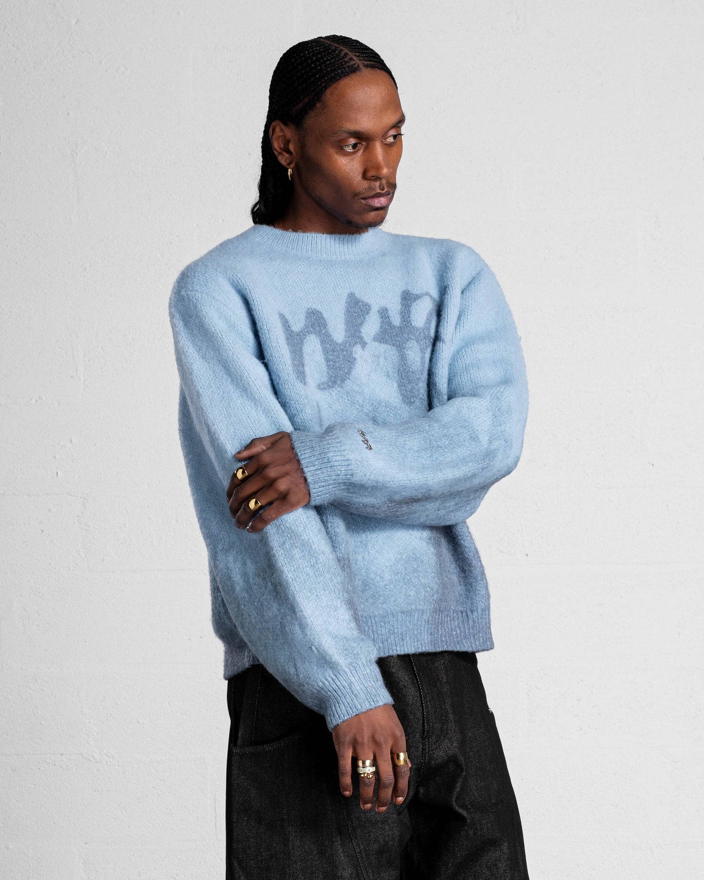 Faded "PUFFY" Knit - Bleu