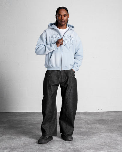 "FADING WEYZ" ZIP HOODIE - LIGHT BLUE