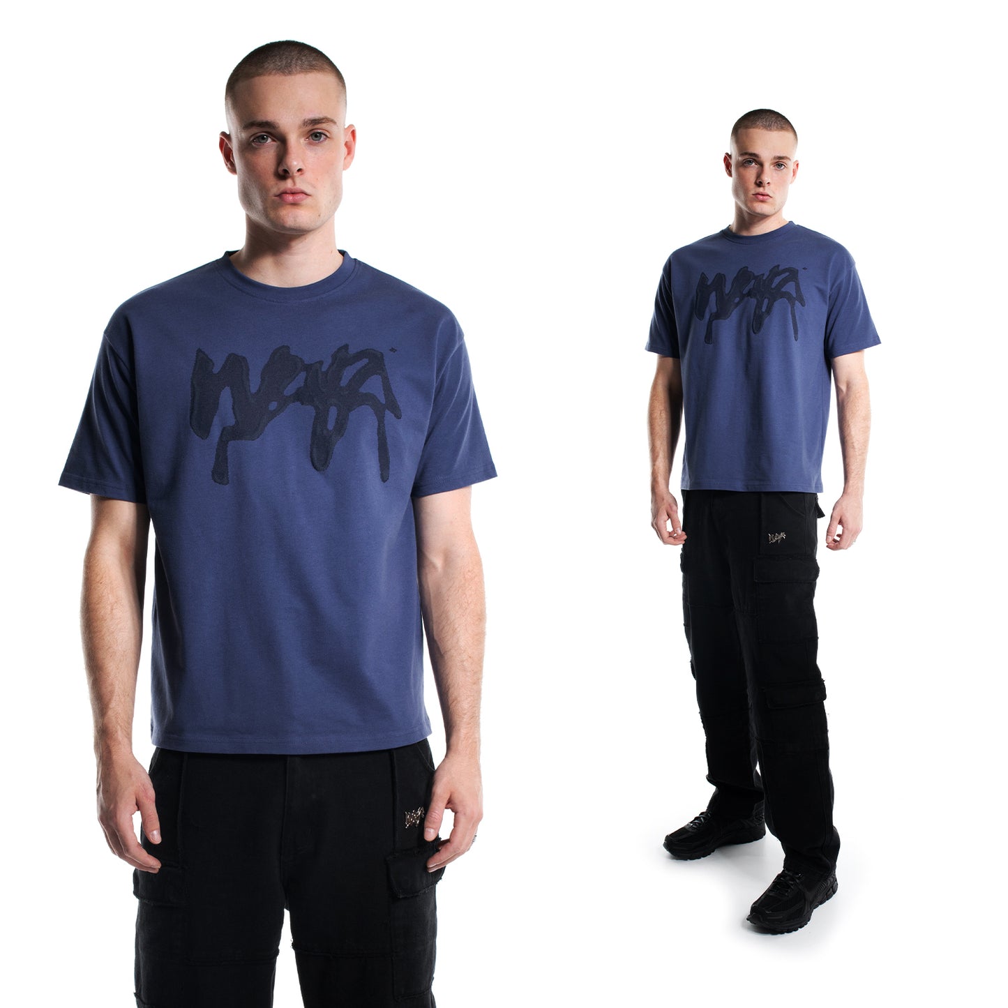 Tee-shirt oversize "PROPAGANDA" - Blue Neptune