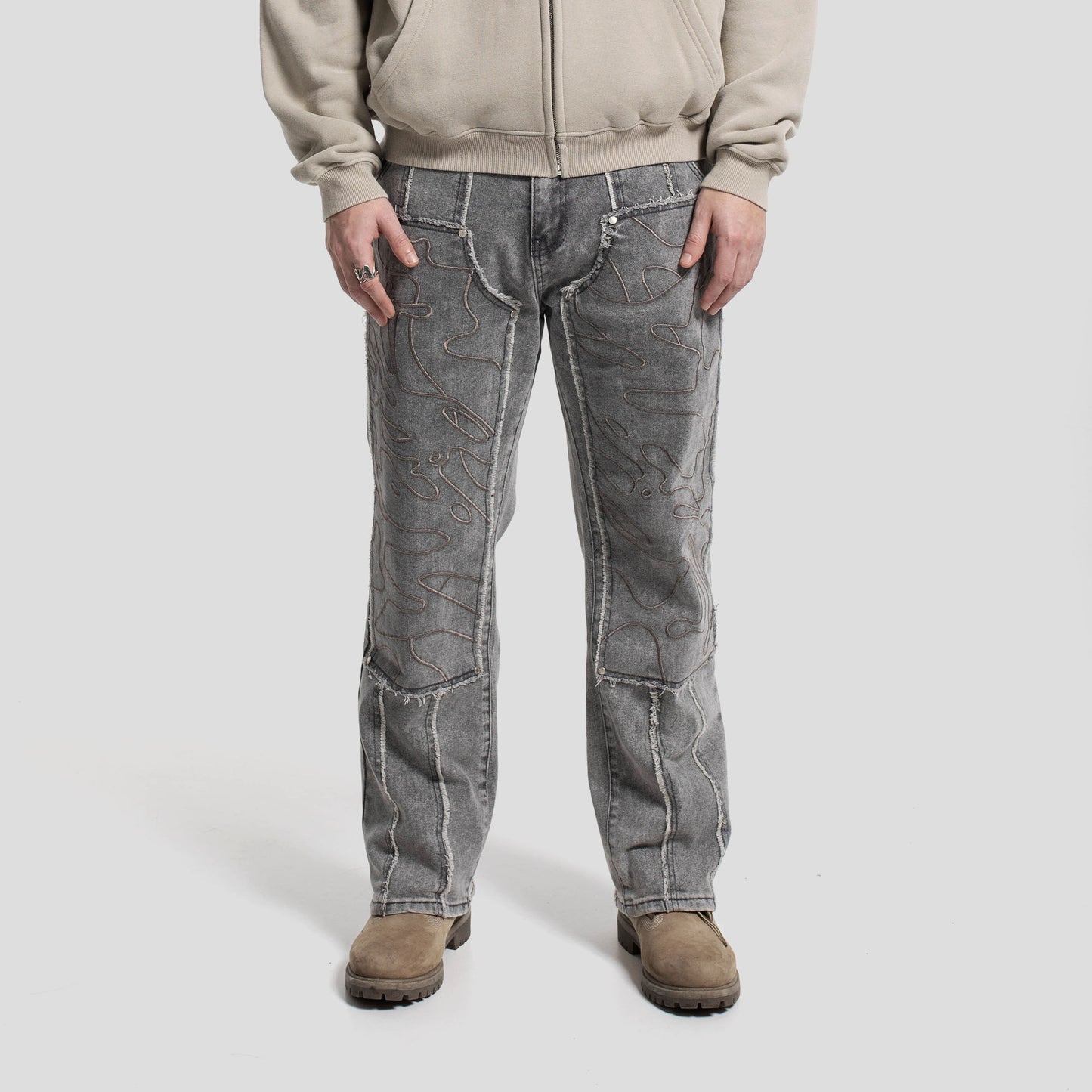 Carpenter Denim Pants - Grey