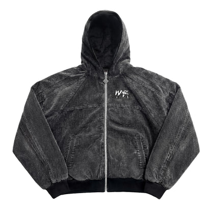 "FADED" CORDUROY JACKET - WASHED BLACK